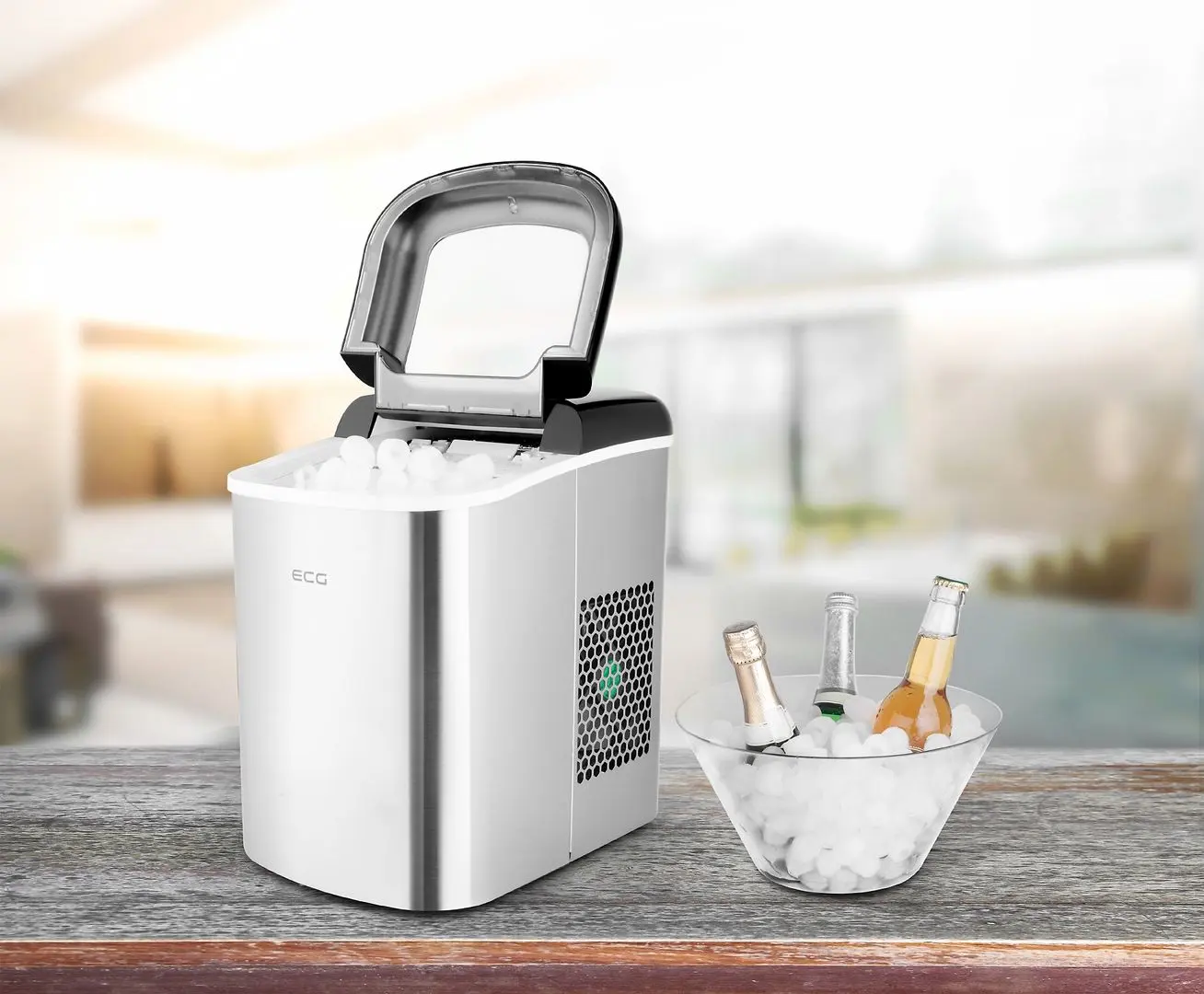 Generator de gheata ECG ICM 1253 Iceman (Inox/Black)