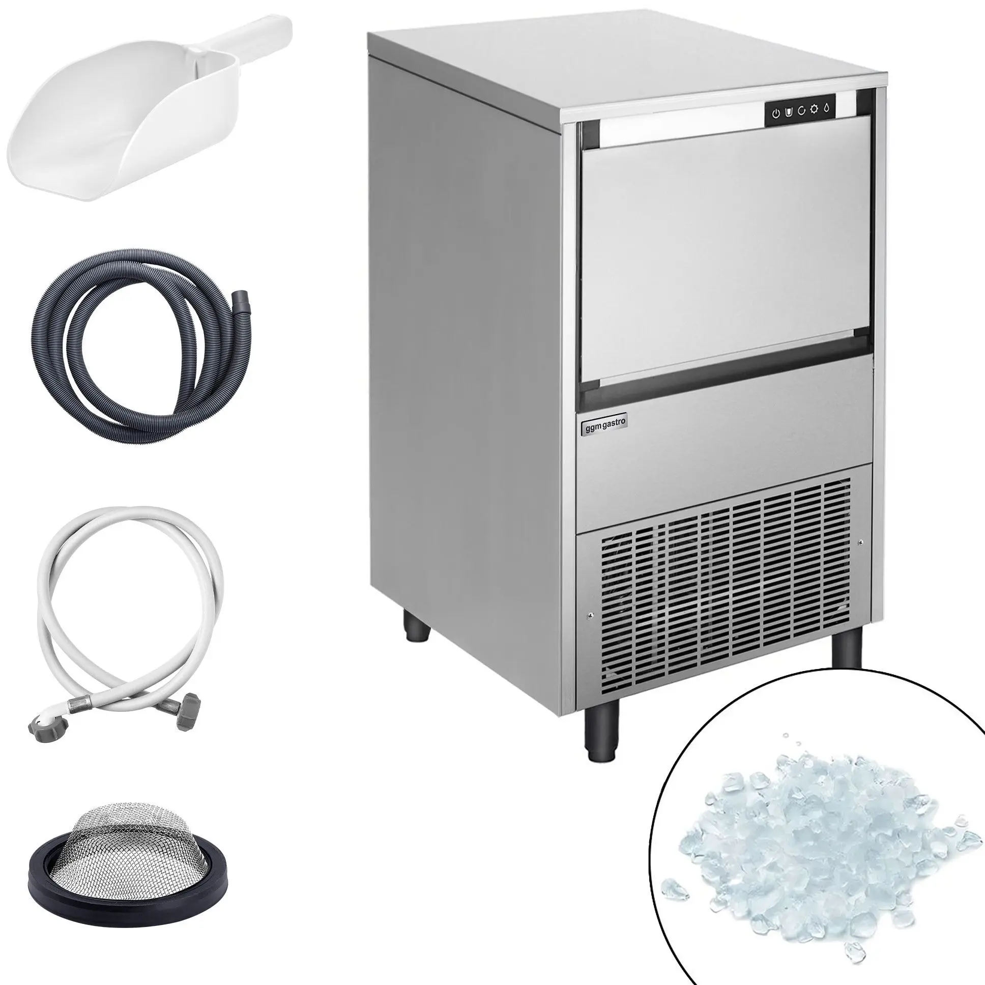 Льдогенератор GGM Gastro CEI40N (Inox) - 3