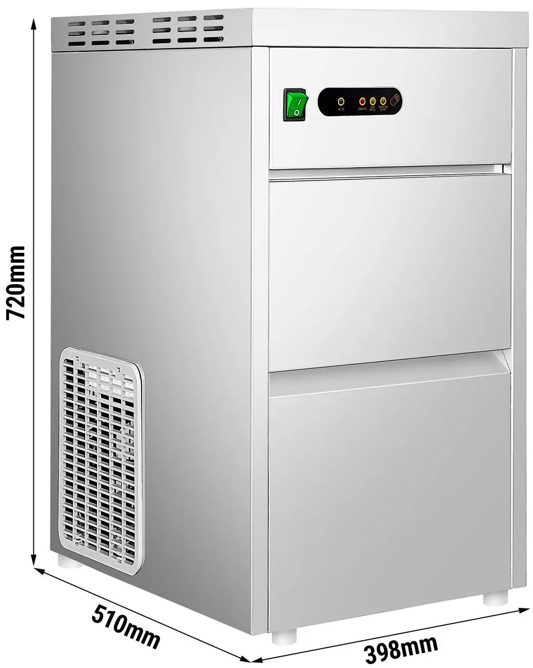 Льдогенератор GGM Gastro EFBH357 (Inox) - 9