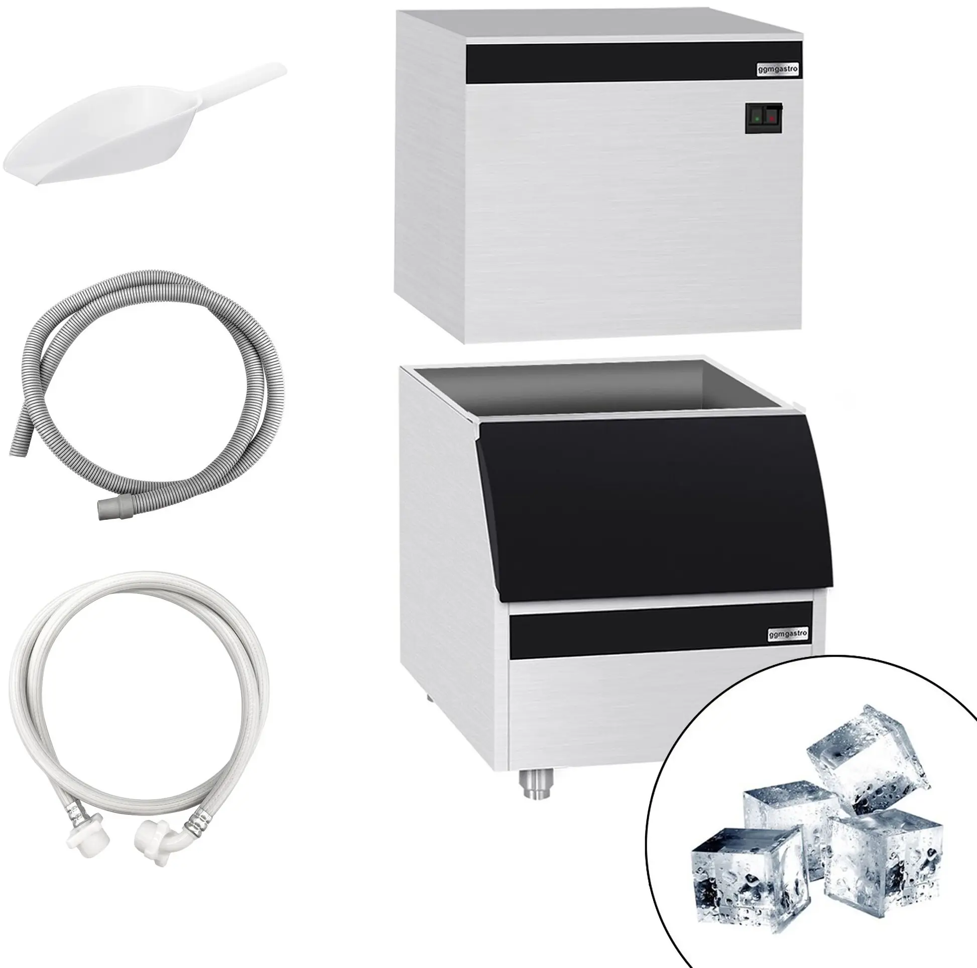 Generator de gheata GGM Gastro EKW230FVB210FN (Inox/Black) - 6
