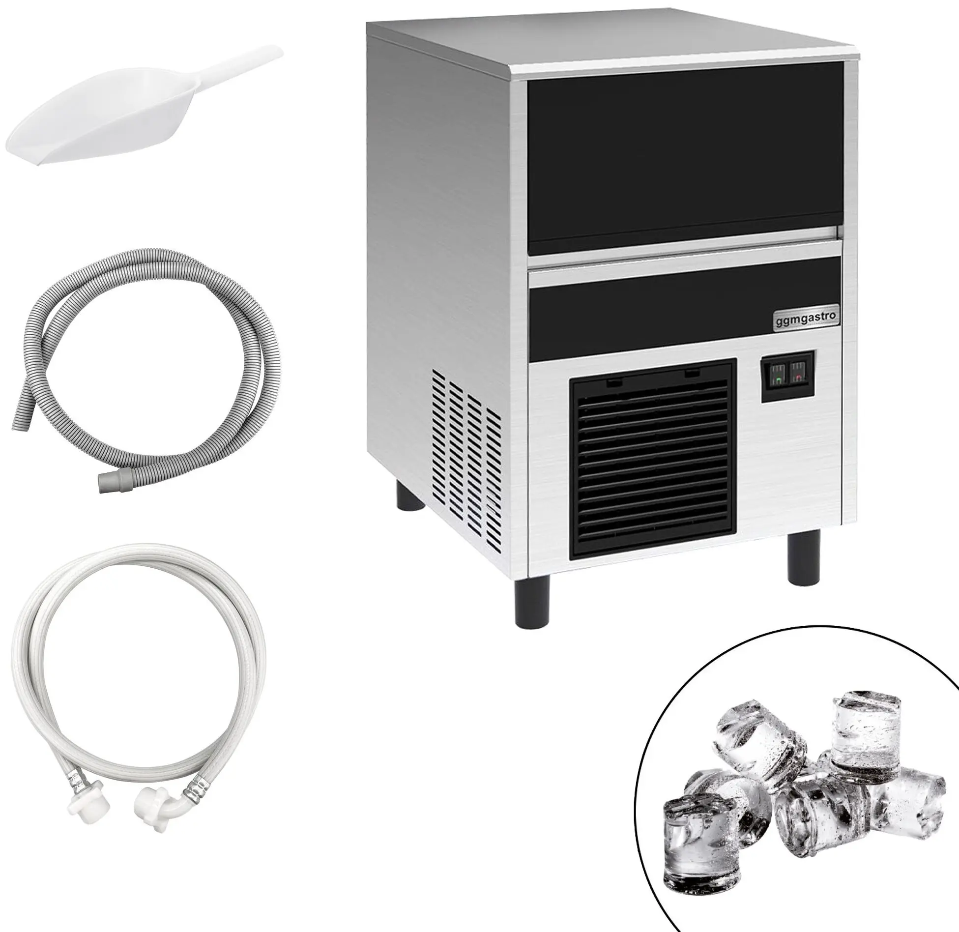 Generator de gheata GGM Gastro EKZ40FN (Inox/Black) - 7