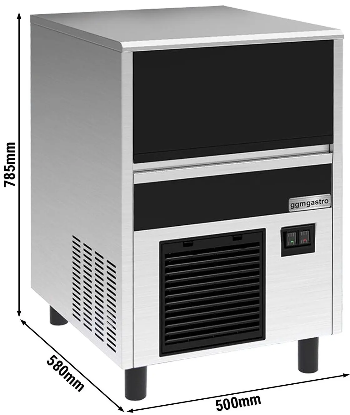 Generator de gheata GGM Gastro EKZ40FN (Inox/Black) - 9