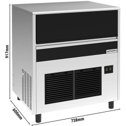 Льдогенератор GGM Gastro EKZ85FN (Inox/Black) Thumb