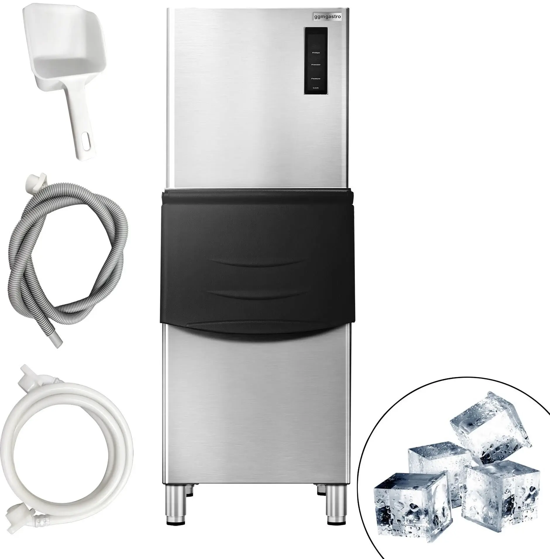 Льдогенератор GGM Gastro EWBH160 (Inox/Black) - 2