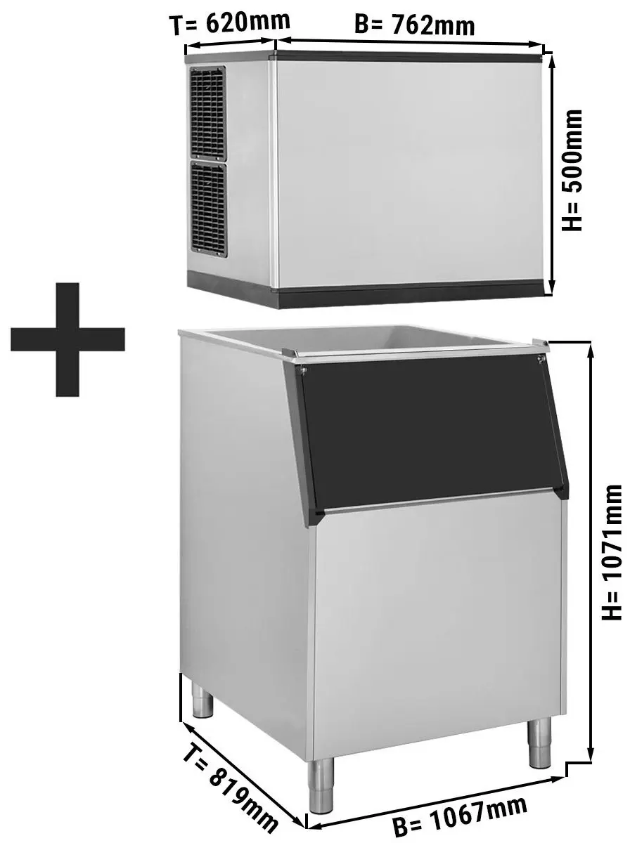 Льдогенератор GGM Gastro EWI212VH#EVI350 (Inox/Black) - 4