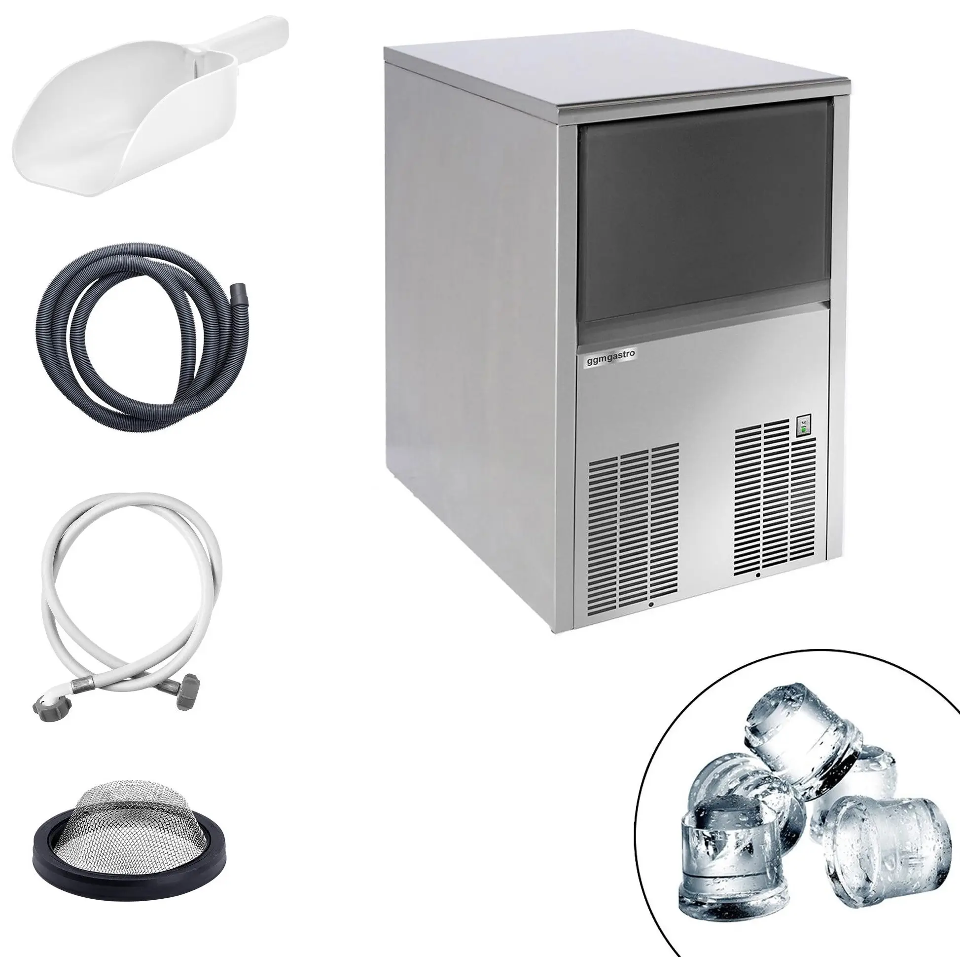 Льдогенератор GGM Gastro EWI33N (Inox) - 2