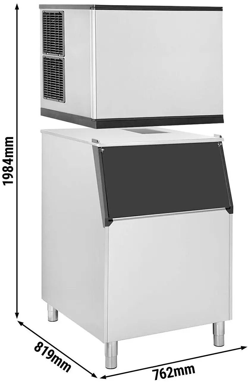 Льдогенератор GGM Gastro EWI403VHN#EVI200 (Inox/Black) - 6