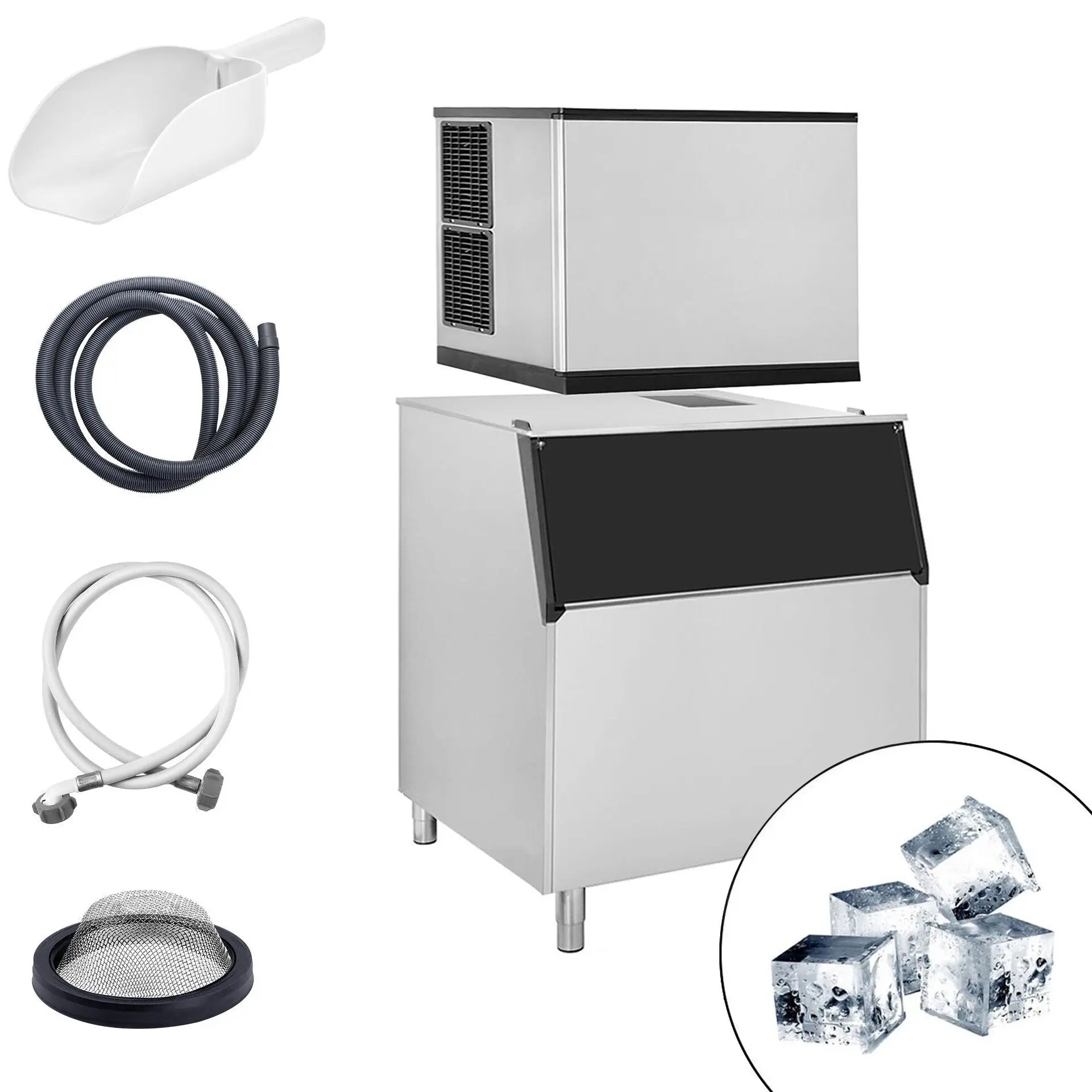 Льдогенератор GGM Gastro EWI403VHN#EVI350 (Inox/Black) - 4