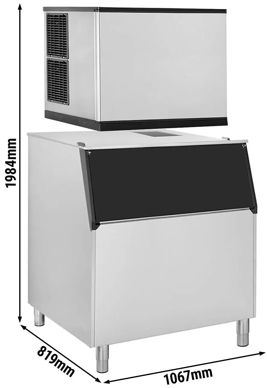 Льдогенератор GGM Gastro EWI403VHN#EVI350 (Inox/Black) - 5
