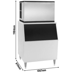Льдогенератор GGM Gastro EWI403VHN#EVI350F (Inox/Black) Thumb