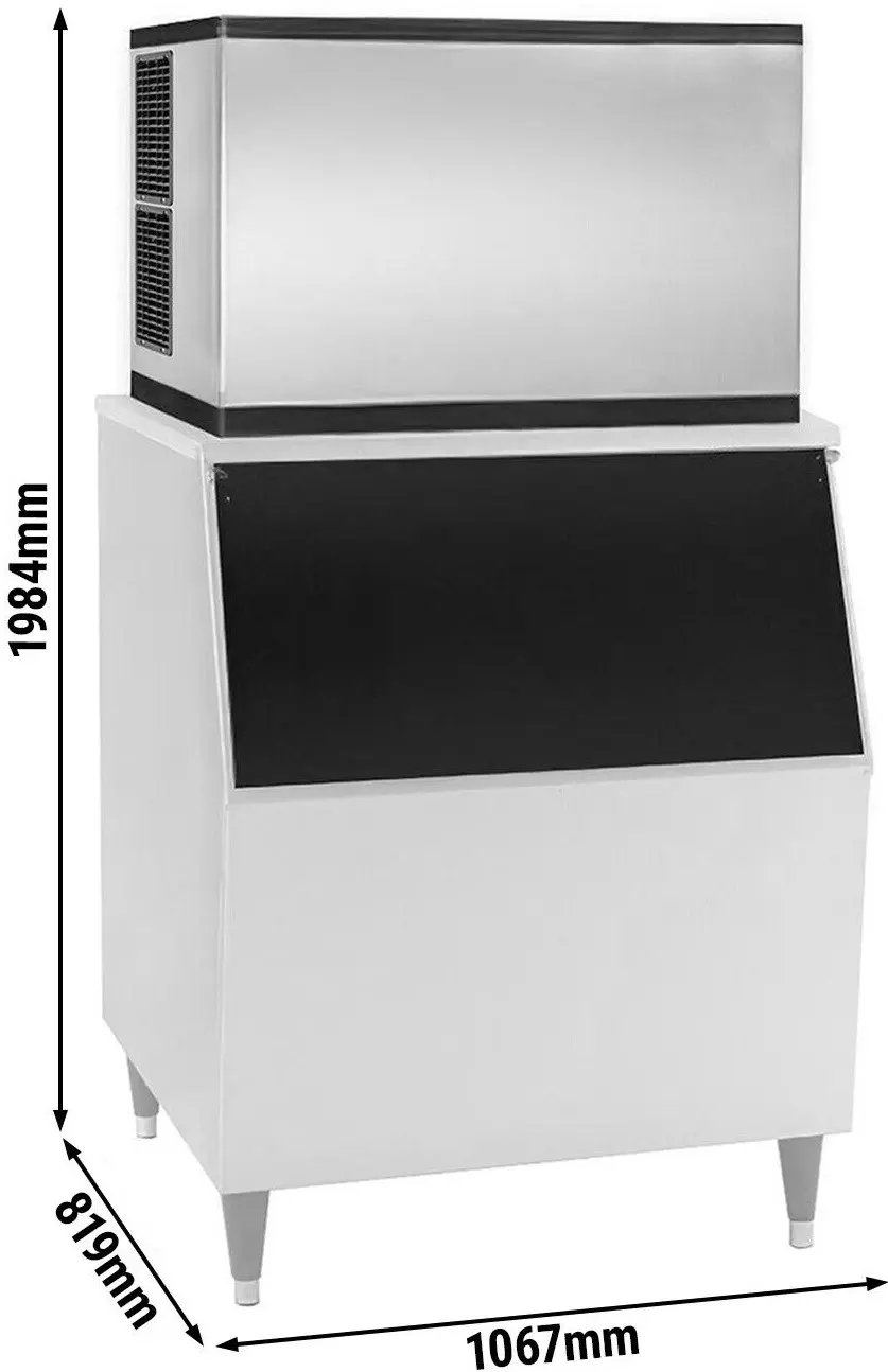 Льдогенератор GGM Gastro EWI403VHN#EVI350F (Inox/Black) - 4