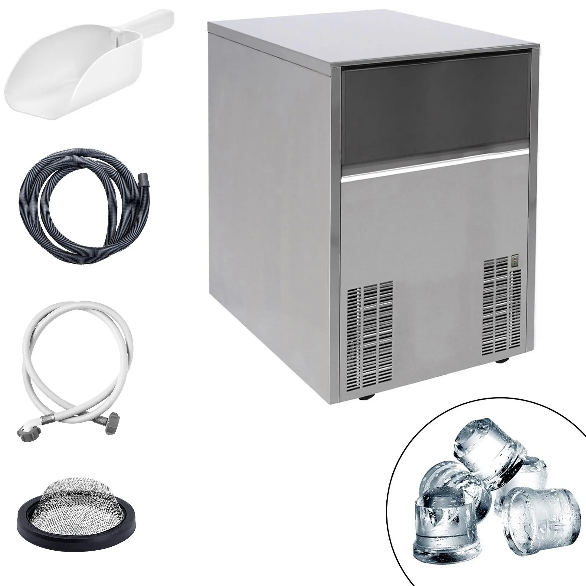 Льдогенератор GGM Gastro EWI75N (Inox) - 2