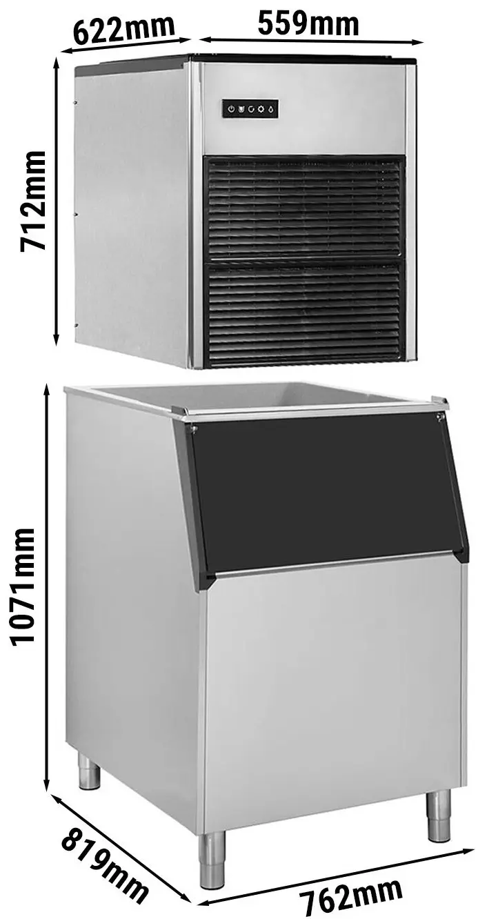 Generator de gheata GGM Gastro EWMI335#EVI200F (Inox/Black) - 6
