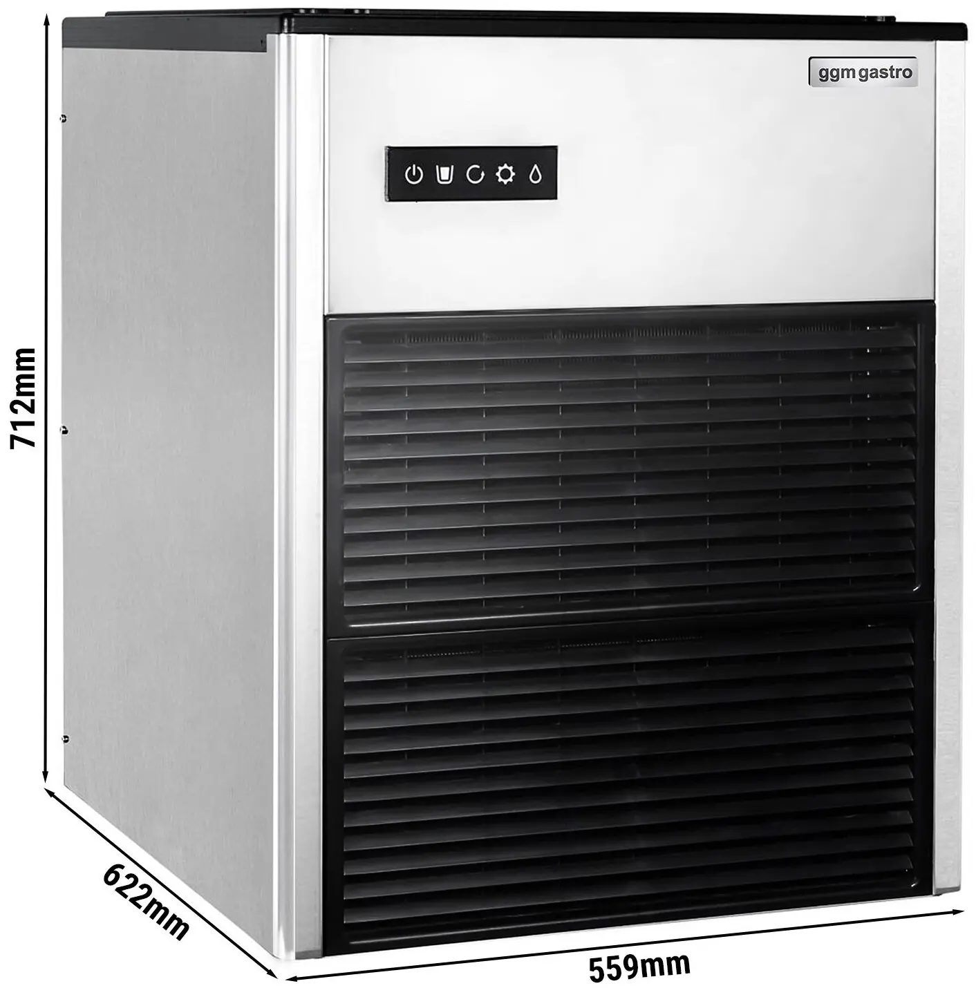 Льдогенератор GGM Gastro EWMI335 (Inox/Black) - 5