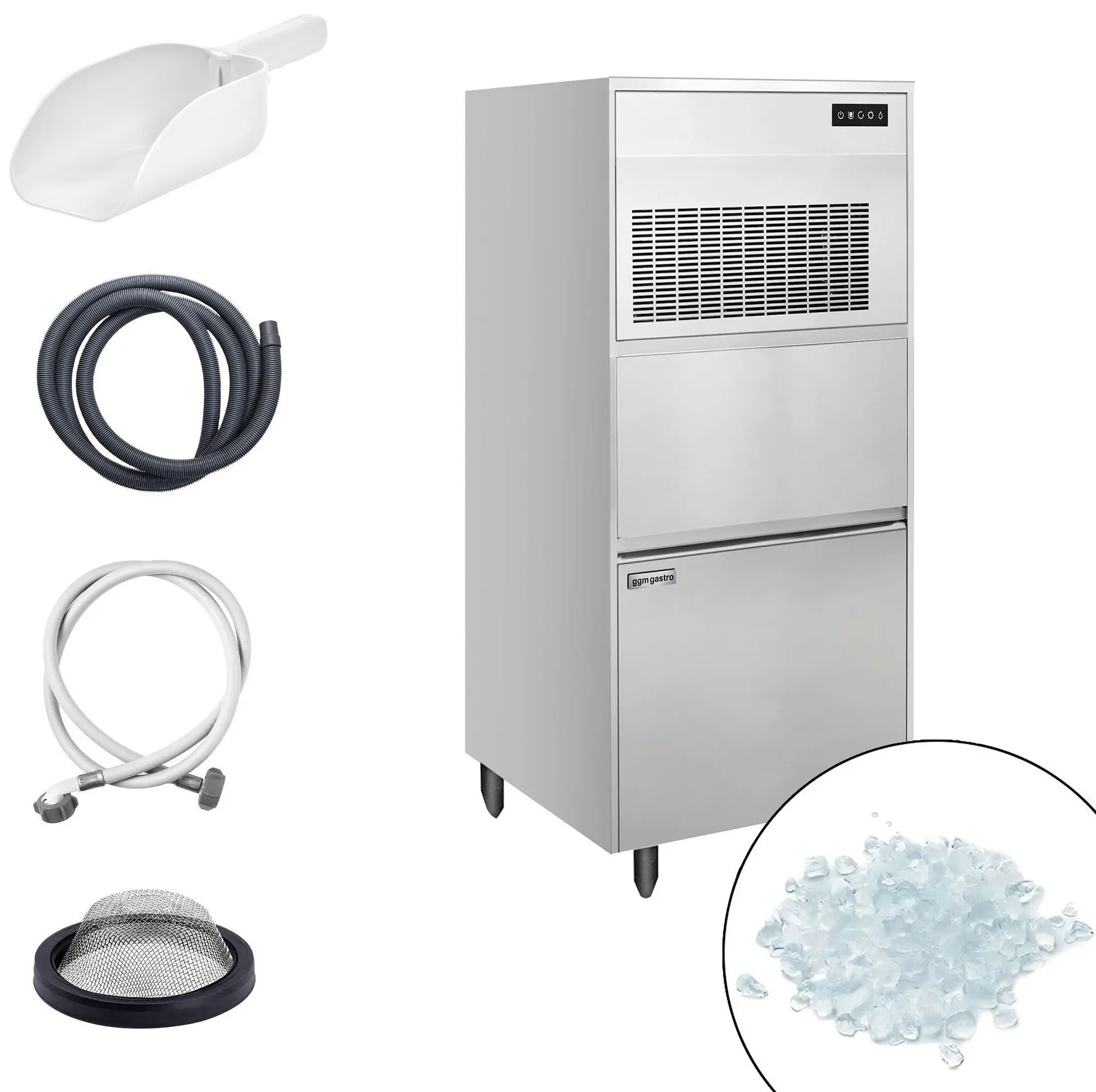 Льдогенератор GGM Gastro FEI135N (Inox) - 3