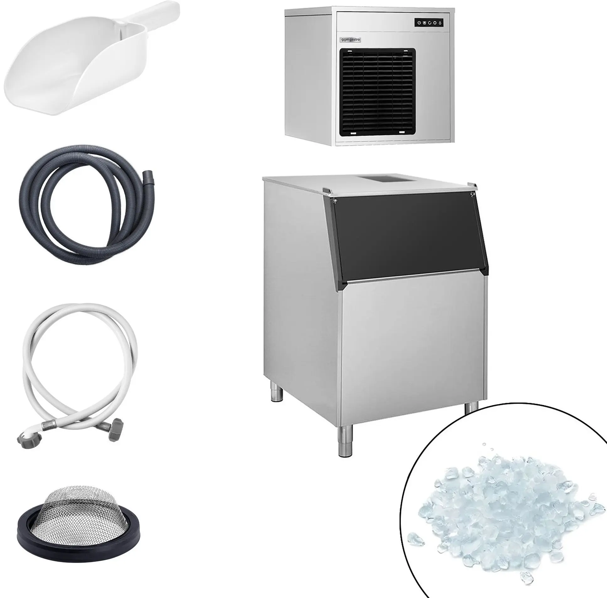 Generator de gheata GGM Gastro FEI220N#EVI200F (Inox/Black) - 6