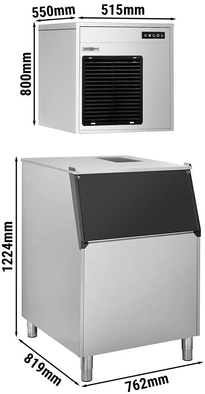 Generator de gheata GGM Gastro FEI220N#EVI200F (Inox/Black) - 7