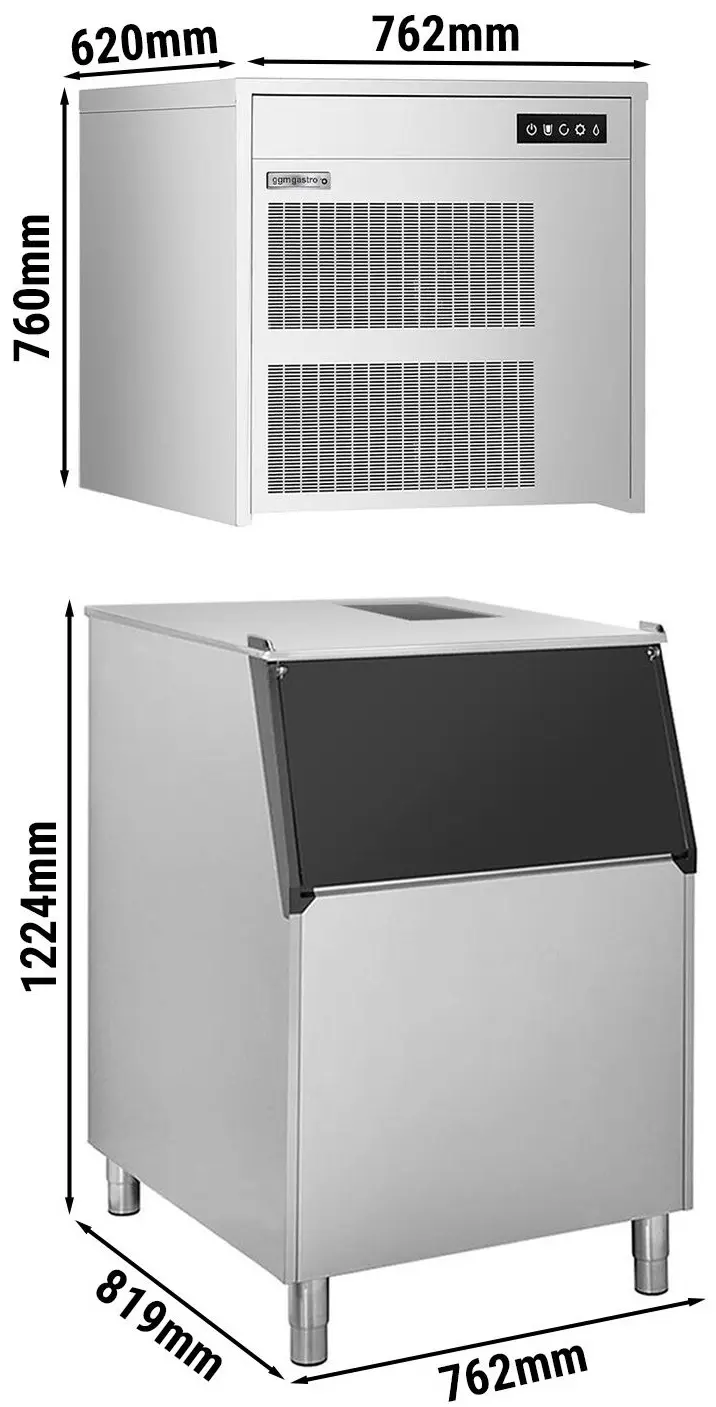 Generator de gheata GGM Gastro FEI390#EVI200F (Inox/Black) - 7