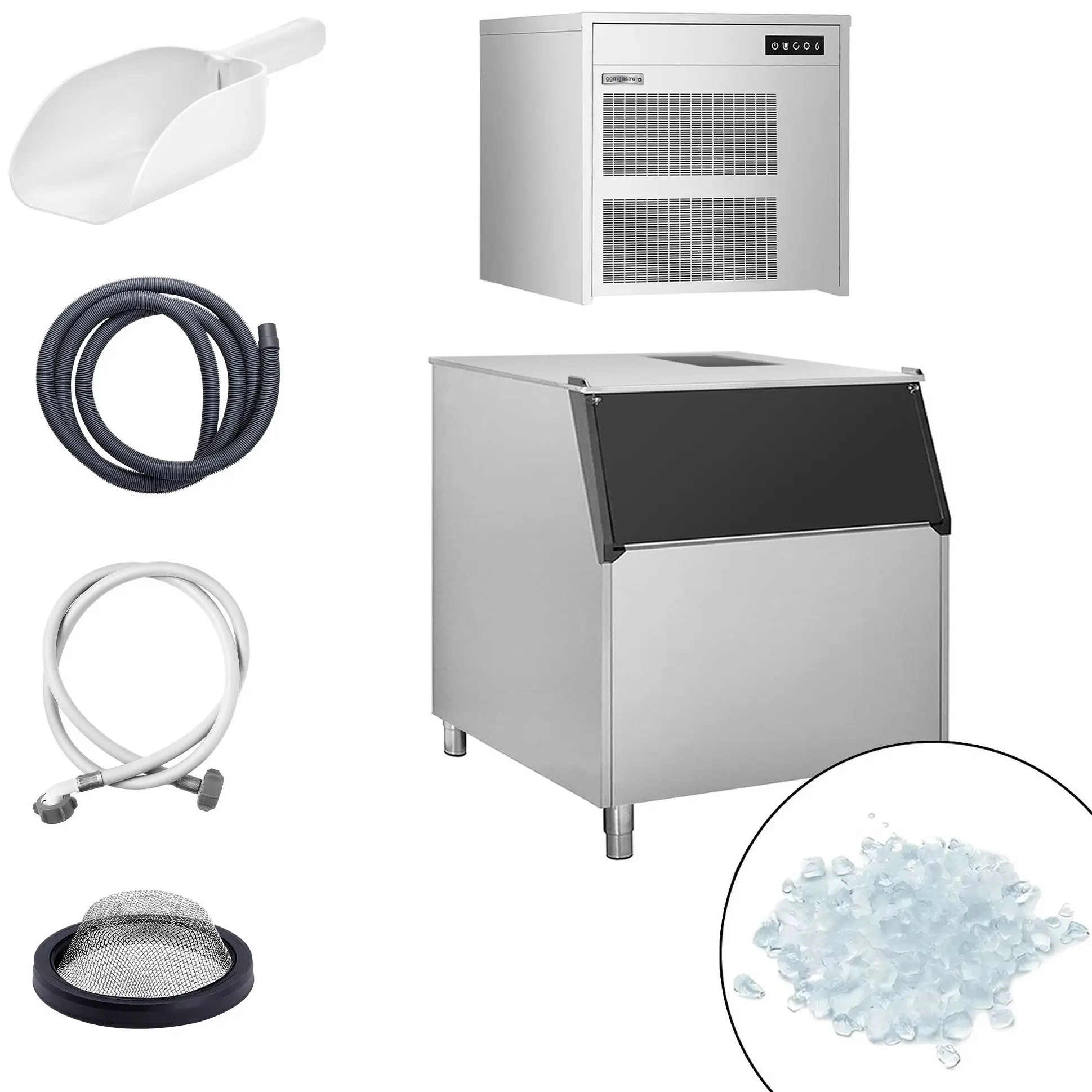 Generator de gheata GGM Gastro FEI390#EVI350F (Inox/Black) - 6
