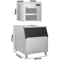 Generator de gheata GGM Gastro FEI390#EVI350F (Inox/Black) Thumb
