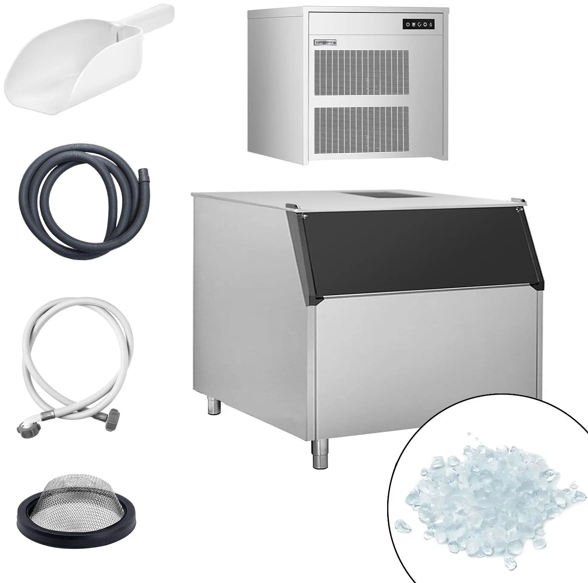 Generator de gheata GGM Gastro FEI390#EVI500F (Inox/Black) - 6