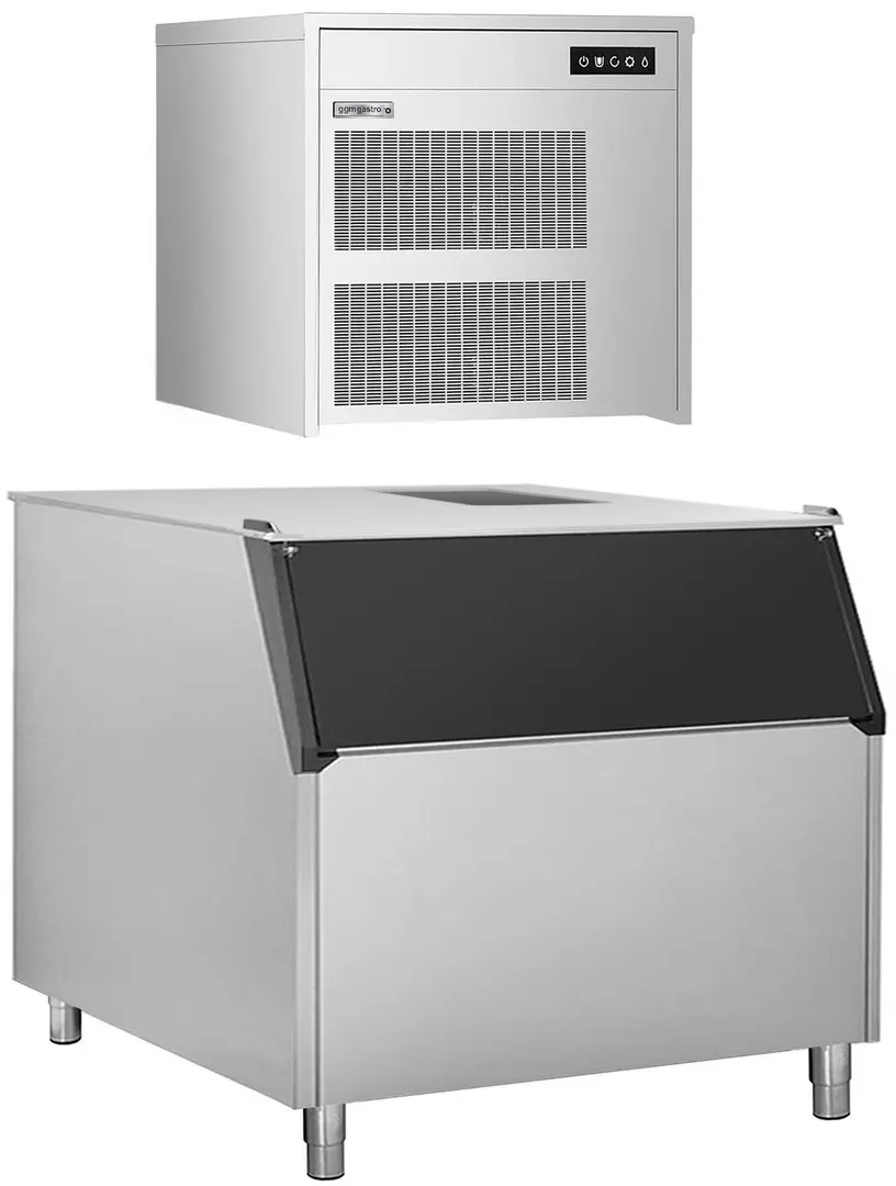 Generator de gheata GGM Gastro FEI390#EVI500F (Inox/Black)