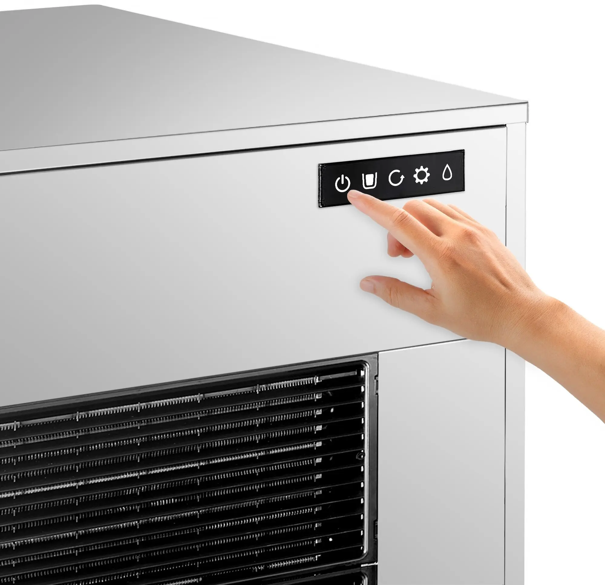 Льдогенератор GGM Gastro FEI565#EVI200F (Inox/Black) - 4
