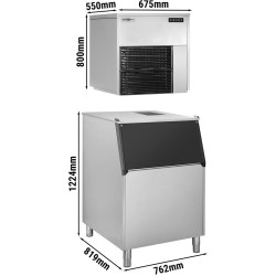 Льдогенератор GGM Gastro FEI565#EVI200F (Inox/Black) Thumb