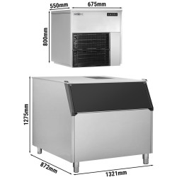 Льдогенератор GGM Gastro FEI565#EVI500F (Inox/Black) Thumb