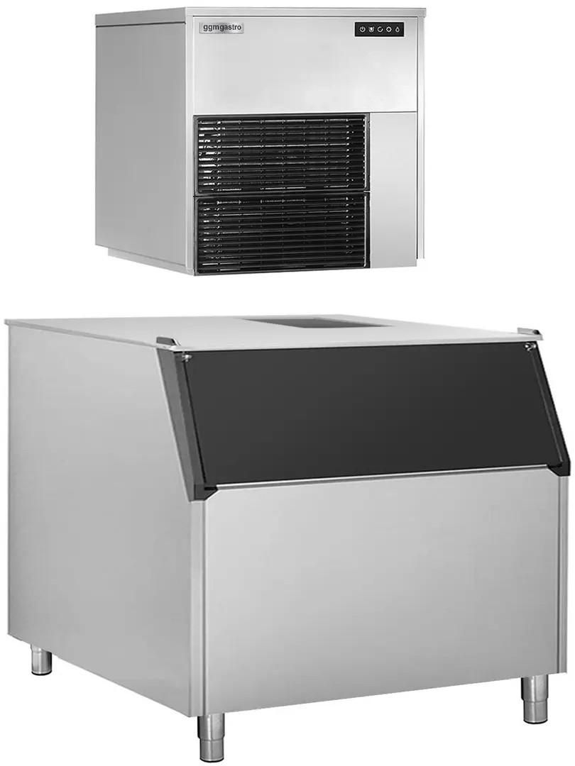 Льдогенератор GGM Gastro FEI565#EVI500F (Inox/Black)