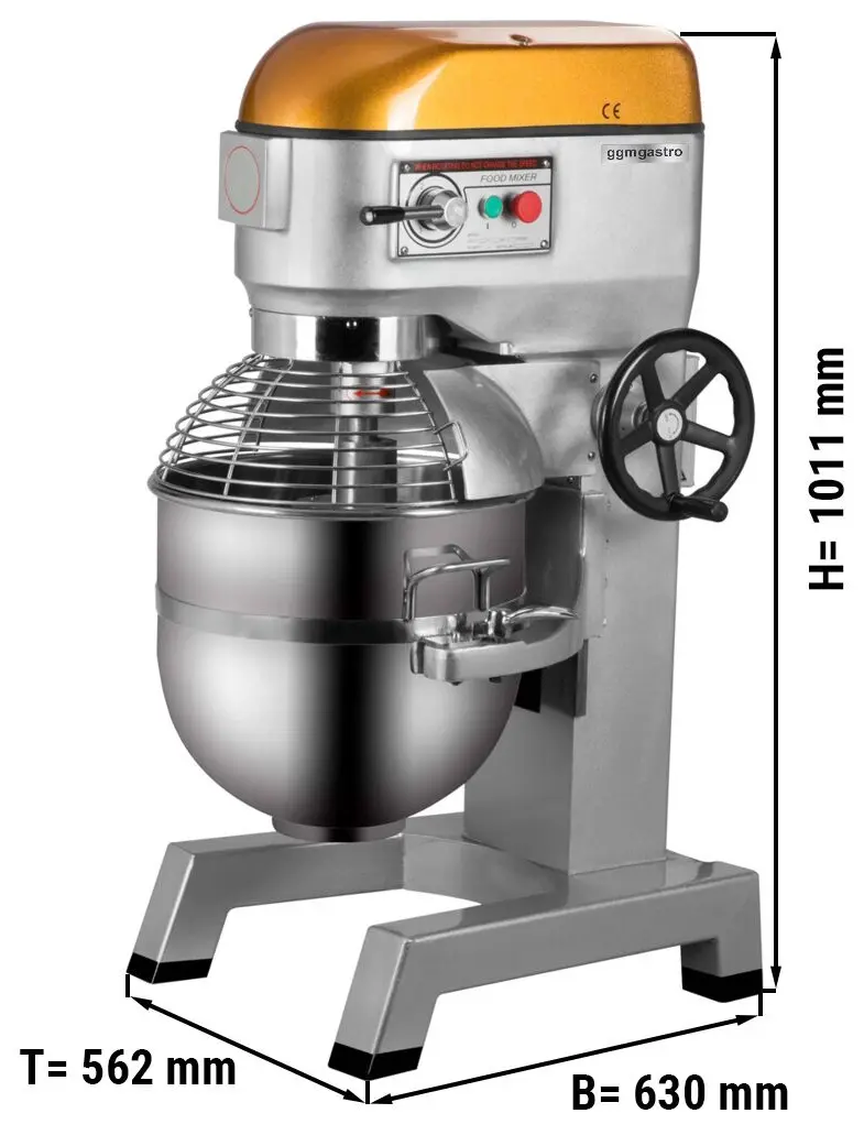 Миксер планетарный GGM Gastro PLRM35H (Grey/Orange) - 6