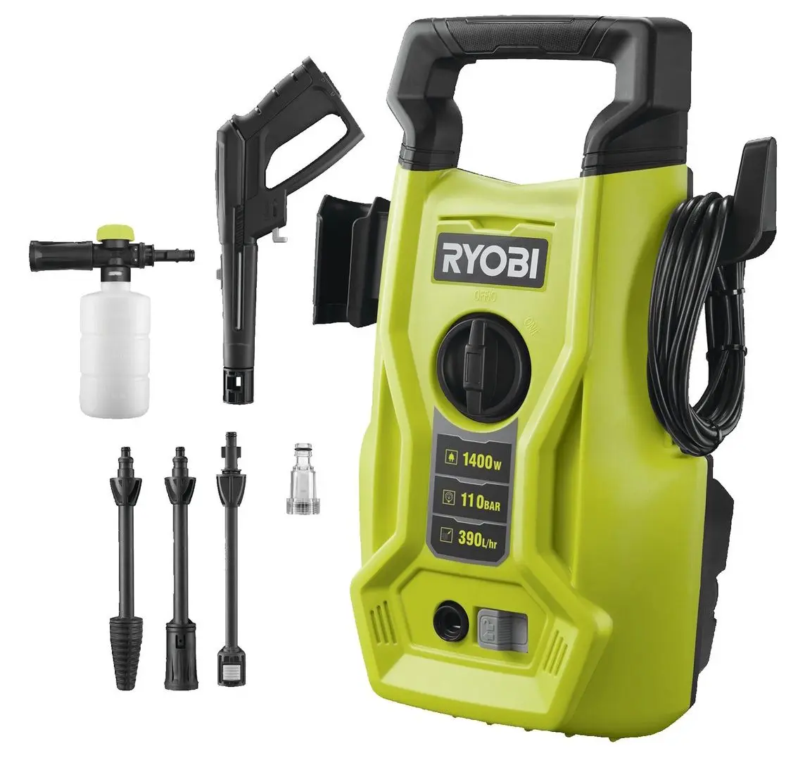 Aparat de spalat cu presiune Ryobi RY110PWA (Green/Black)