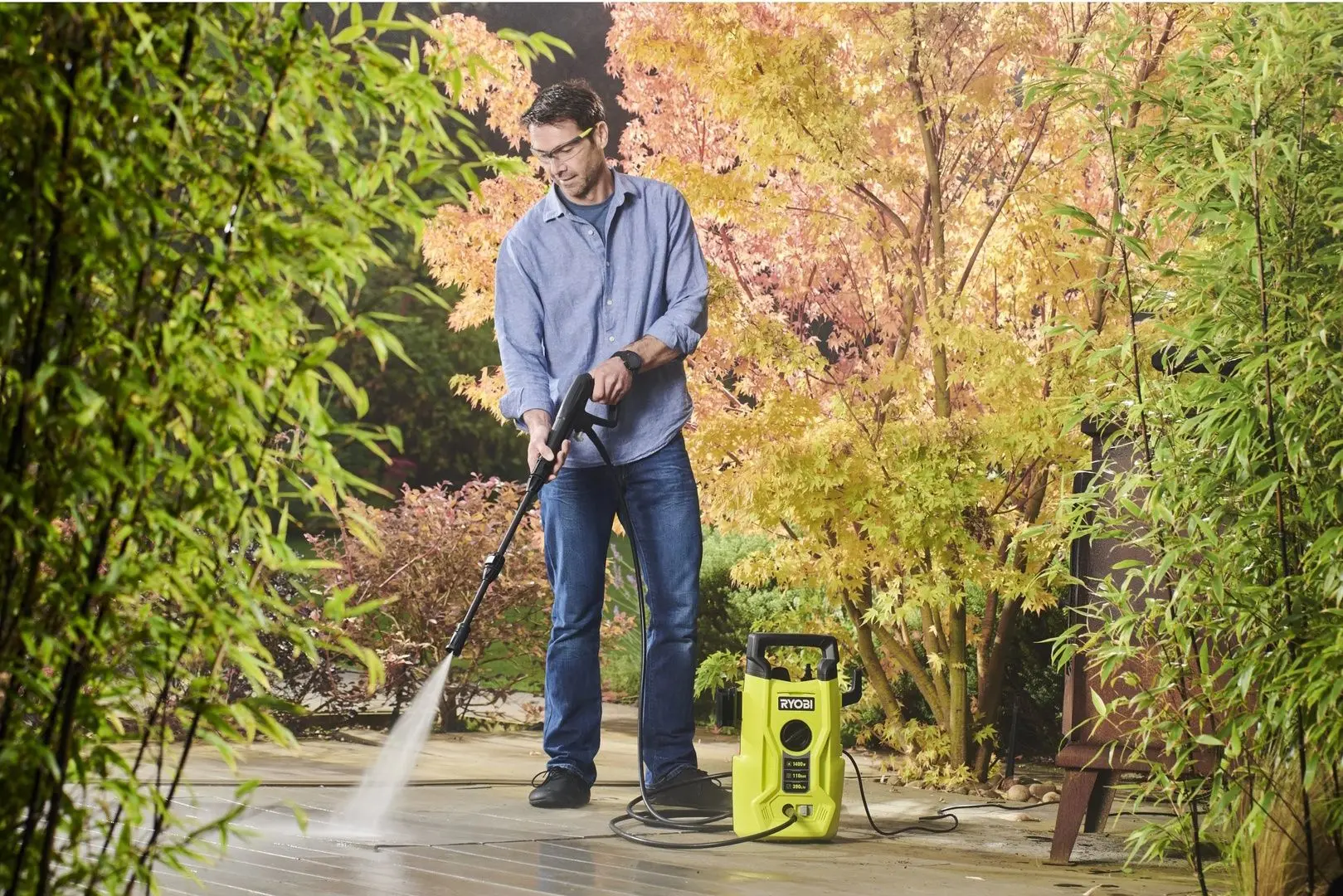 Aparat de spalat cu presiune Ryobi RY110PWA (Green/Black)