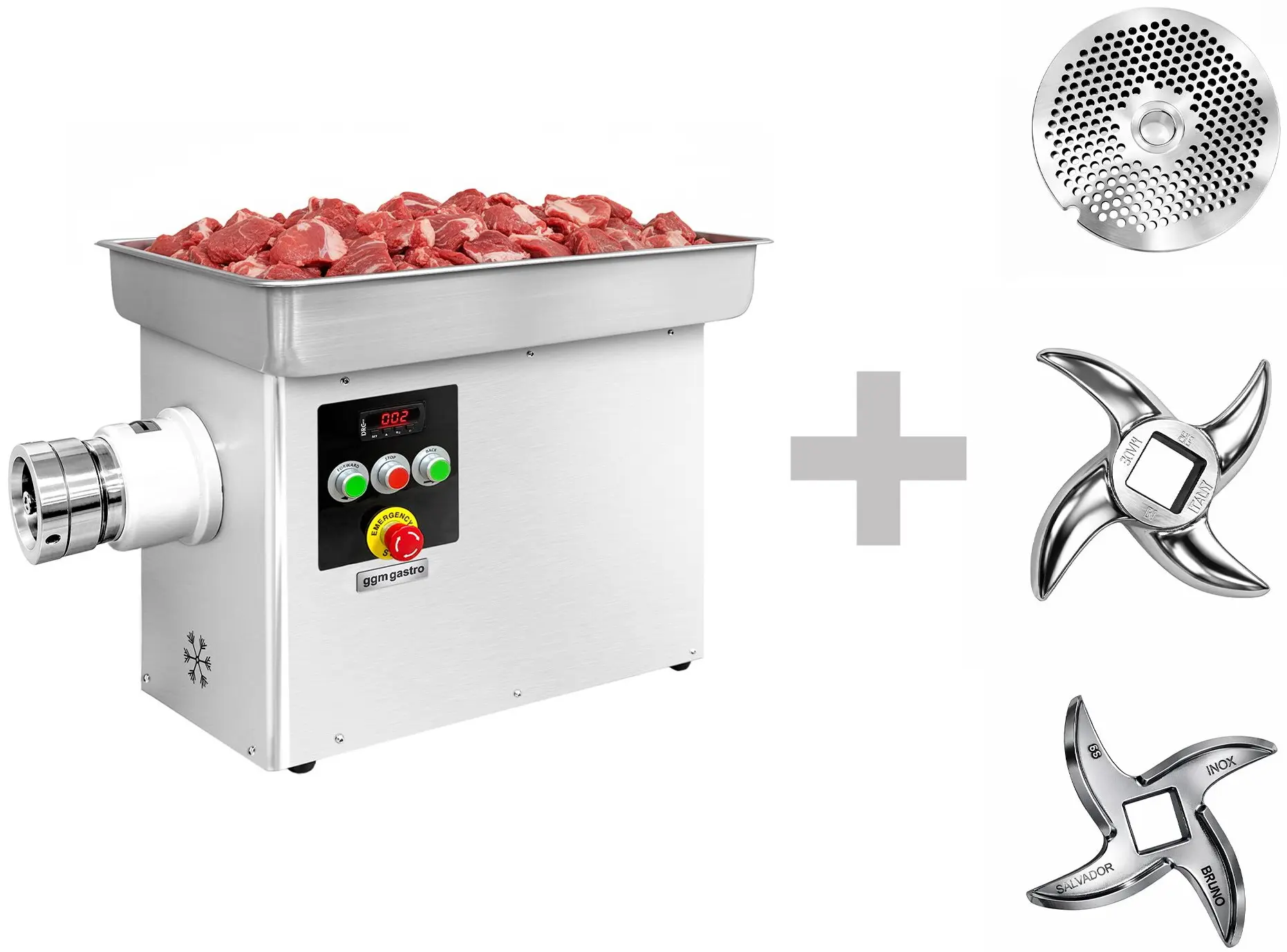 Masina de tocat carne GGM Gastro FWKB600 (Inox) - 8