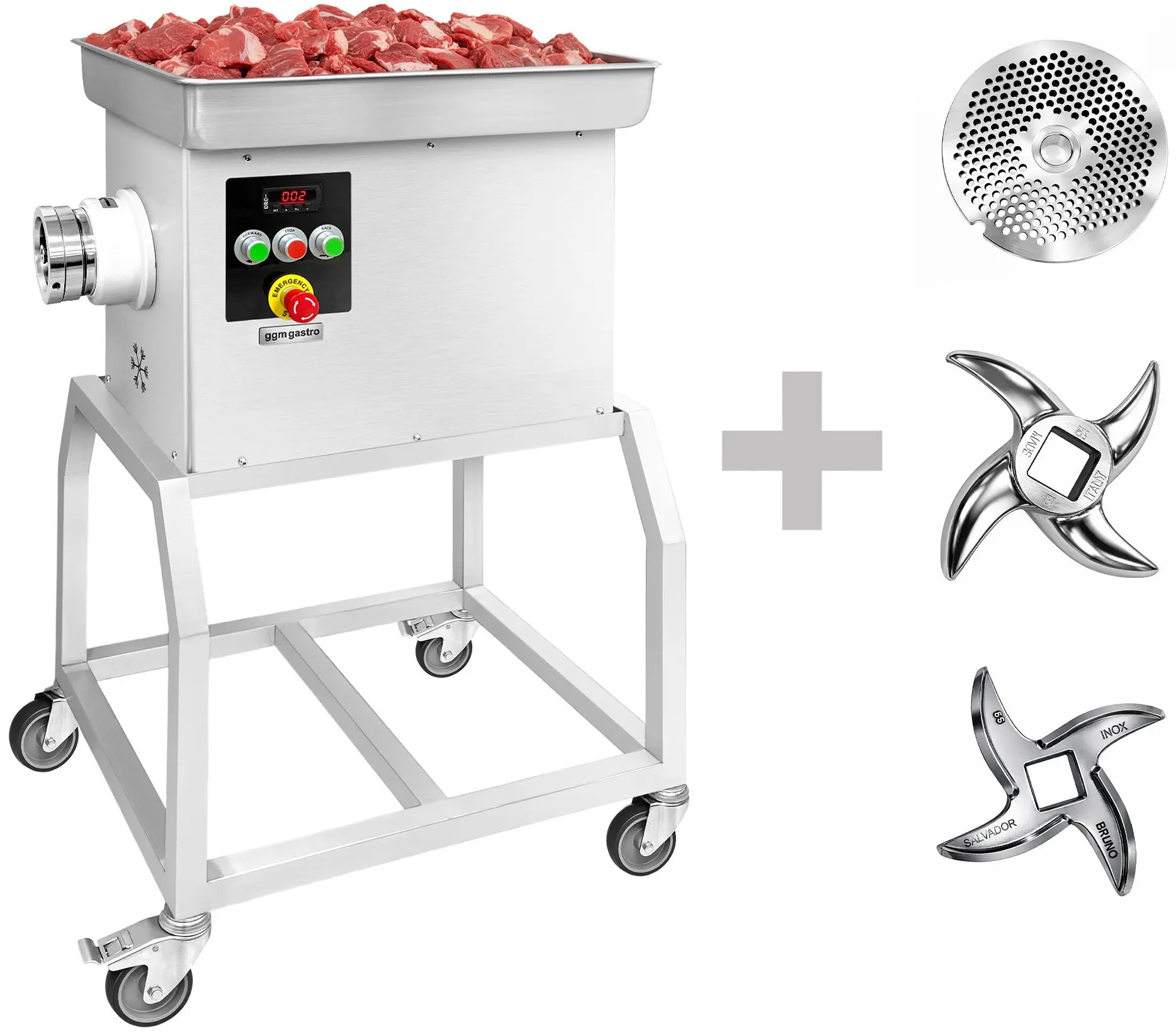 Masina de tocat carne GGM Gastro FWKUB600 (Inox) - 10