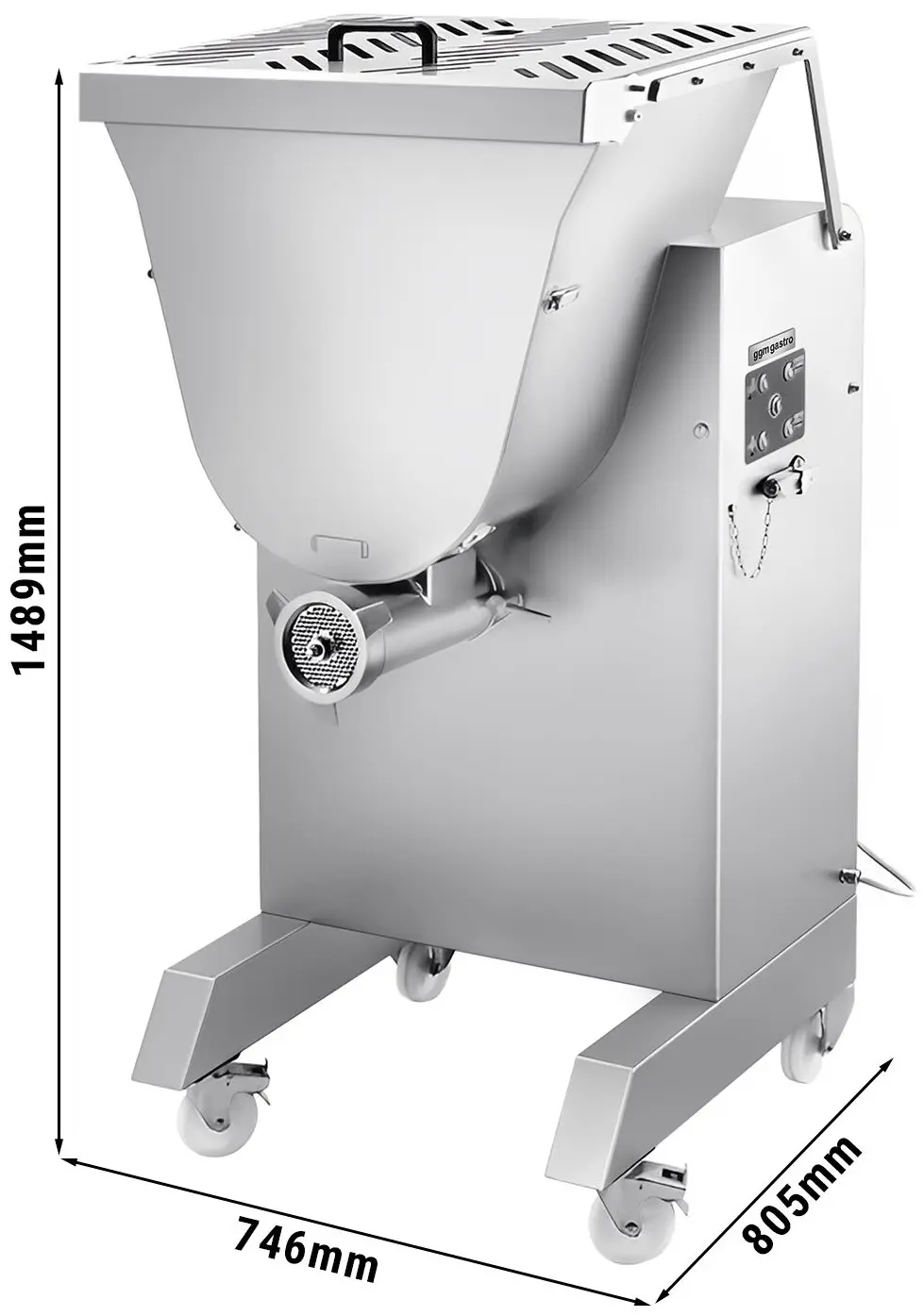 Masina de tocat carne GGM Gastro FWS1000 (Inox) - 4