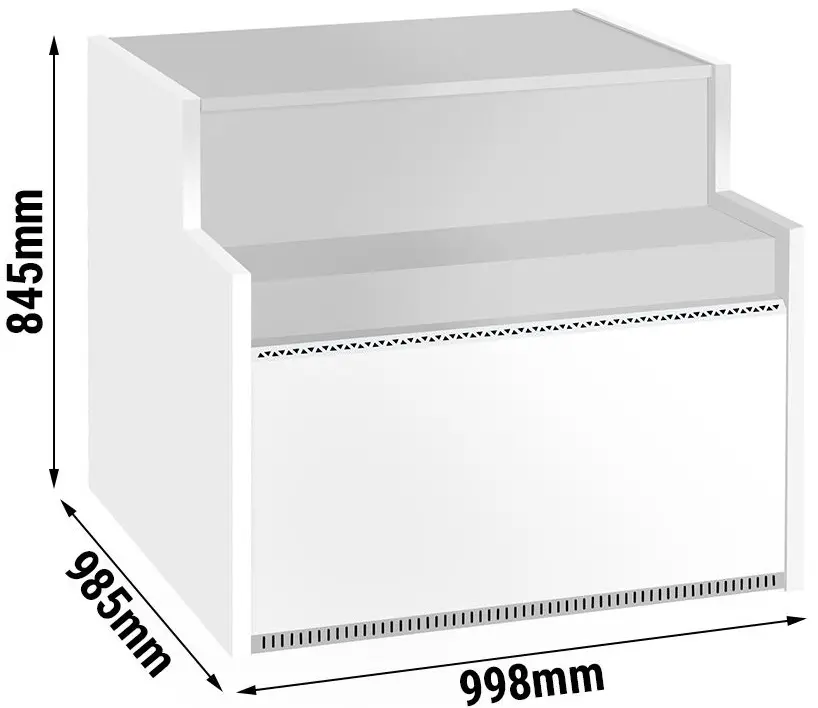 Кассовый прилавок GGM Gastro KAI101-G (White/Grey) - 3
