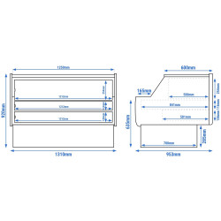 Кассовый прилавок GGM Gastro KAI129-M-B (Blue) Thumb