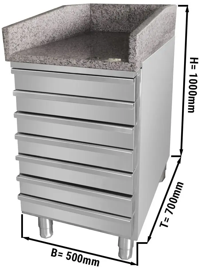 Кассовый прилавок GGM Gastro KTK57S (Inox) - 2