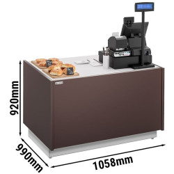 Кассовый прилавок GGM Gastro Riga KAI101-M (Brown) Thumb