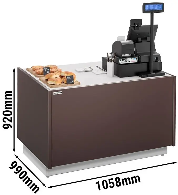 Кассовый прилавок GGM Gastro Riga KAI101-M (Brown) - 2