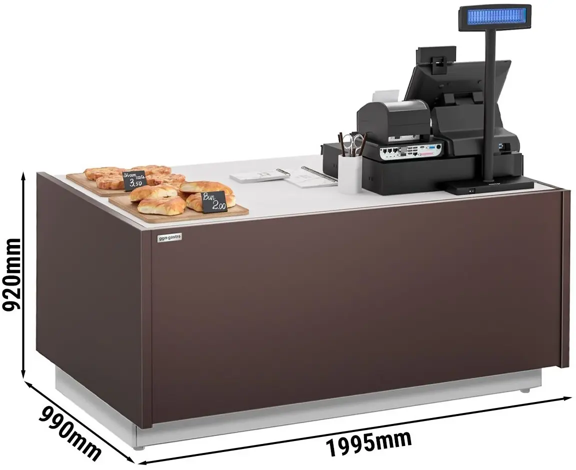 Кассовый прилавок GGM Gastro Riga KAI201-M (Brown) - 2
