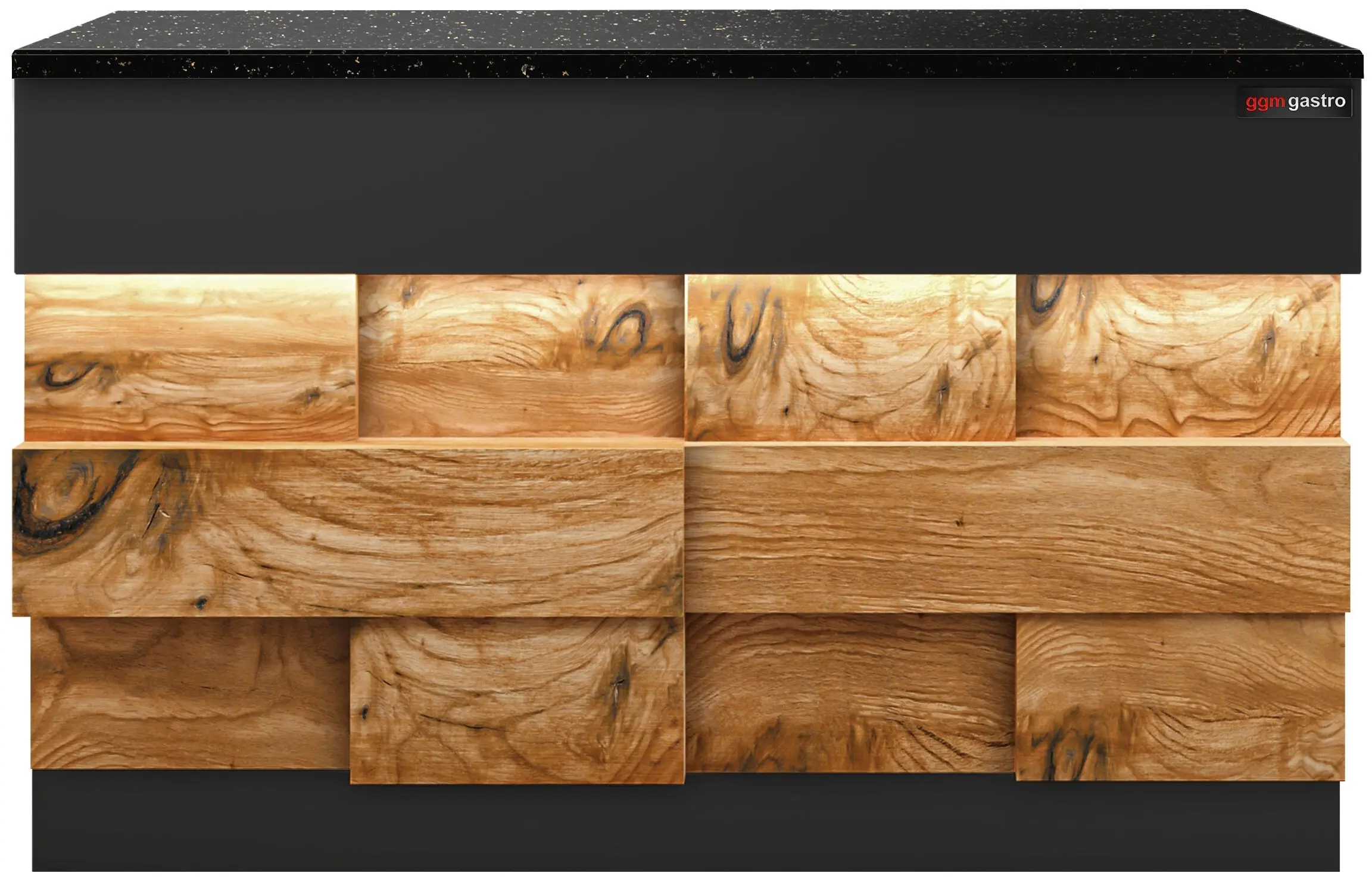 Кассовый прилавок GGM Gastro Toronto KATE115D (Black/Natural) - 2