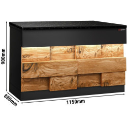 Кассовый прилавок GGM Gastro Toronto KATE115D (Black/Natural) Thumb