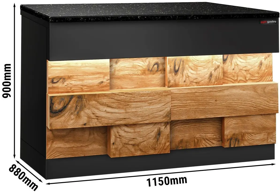 Кассовый прилавок GGM Gastro Toronto KATE115D (Black/Natural) - 5