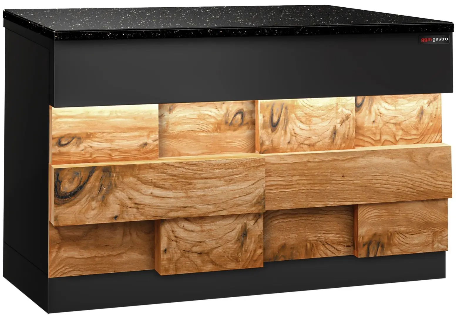 Кассовый прилавок GGM Gastro Toronto KATE115D (Black/Natural)