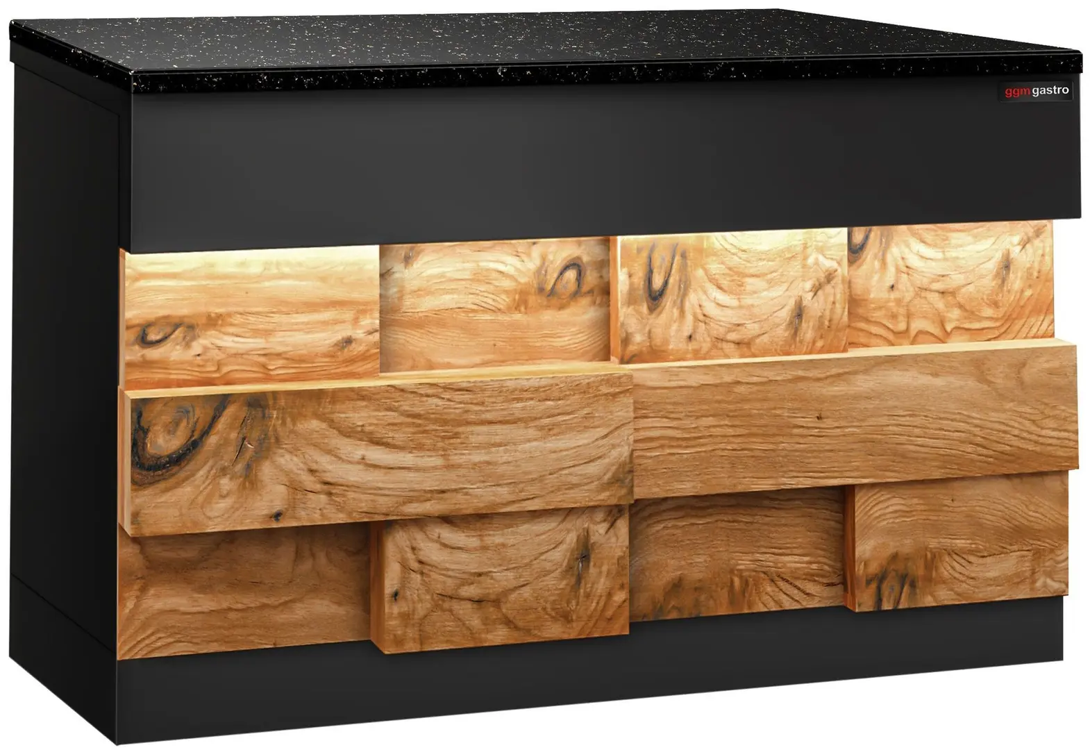 Кассовый прилавок GGM Gastro Toronto KATE150D (Black/Natural)