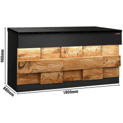 Кассовый прилавок GGM Gastro Toronto KATE180D (Black/Natural) Thumb
