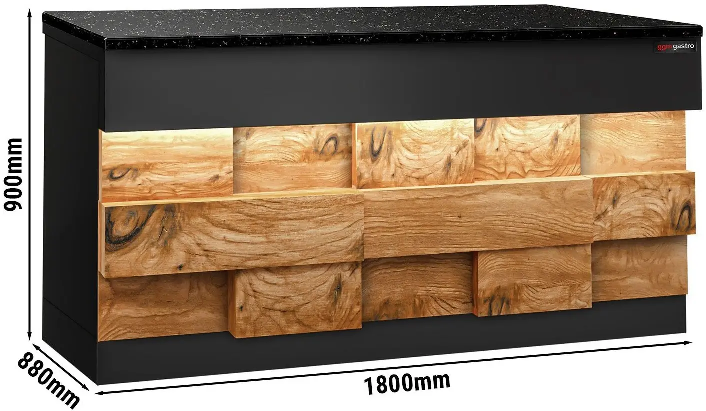 Кассовый прилавок GGM Gastro Toronto KATE180D (Black/Natural) - 5