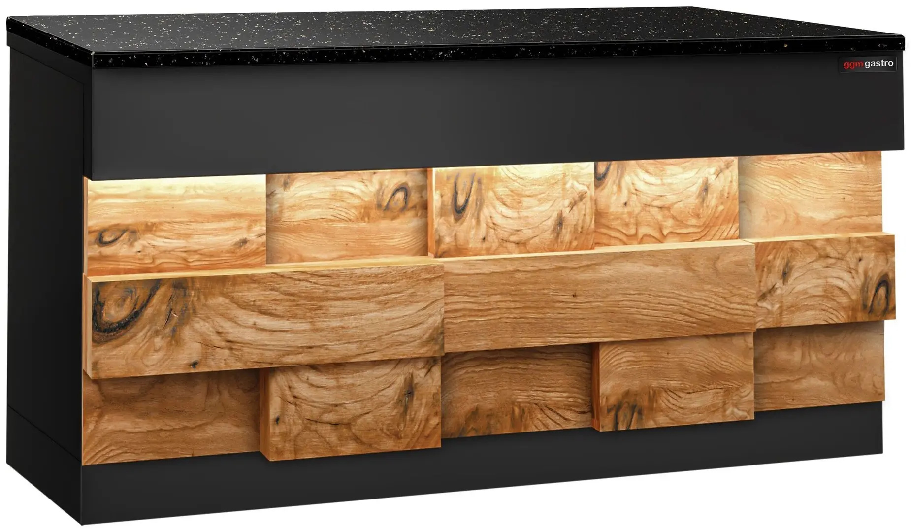 Кассовый прилавок GGM Gastro Toronto KATE180D (Black/Natural)